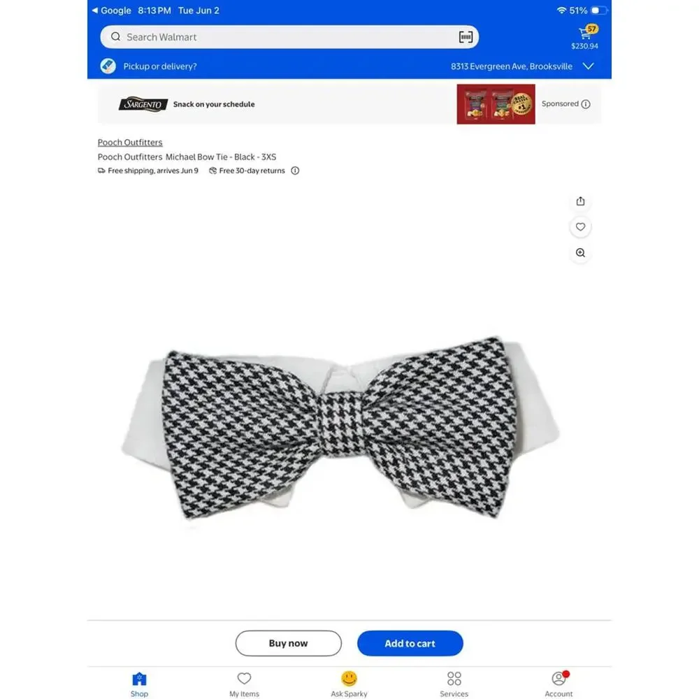 Pooch outfitters Michael bow tie